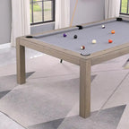 Table de billard Olivia GreyWash Ash de 2,13 m (7 pieds) en ardoise avec plateau de table.
