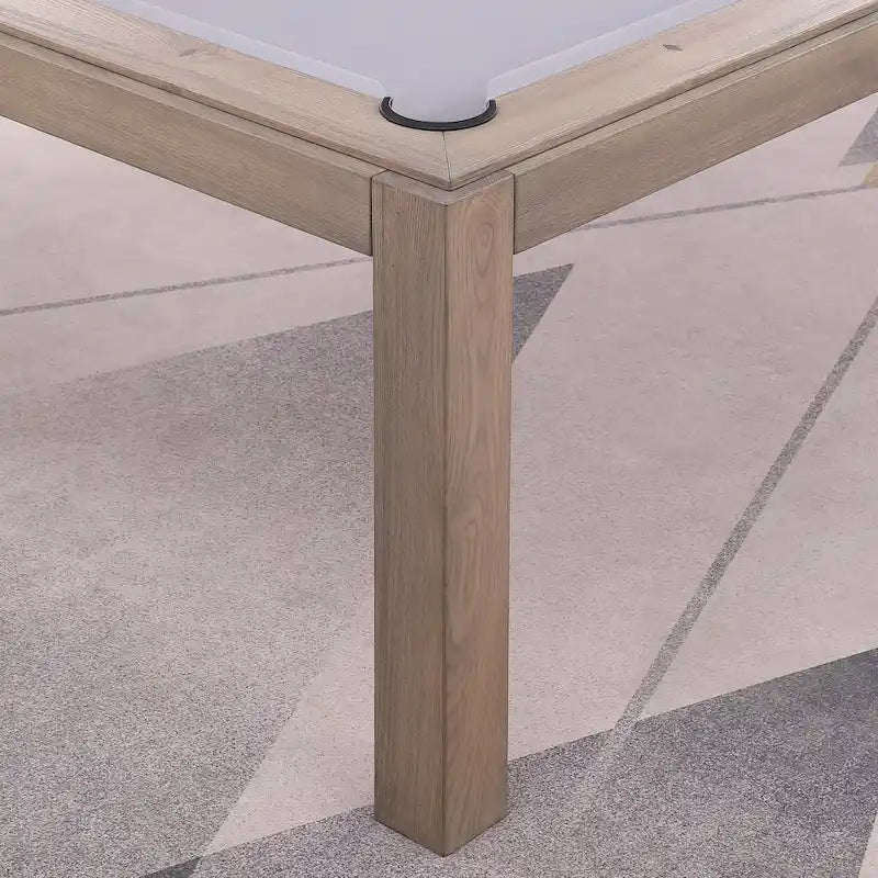 Table de billard Olivia GreyWash Ash de 2,13 m (7 pieds) en ardoise avec plateau de table.