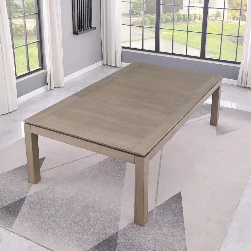 Table de billard Olivia GreyWash Ash de 2,13 m (7 pieds) en ardoise avec plateau de table.