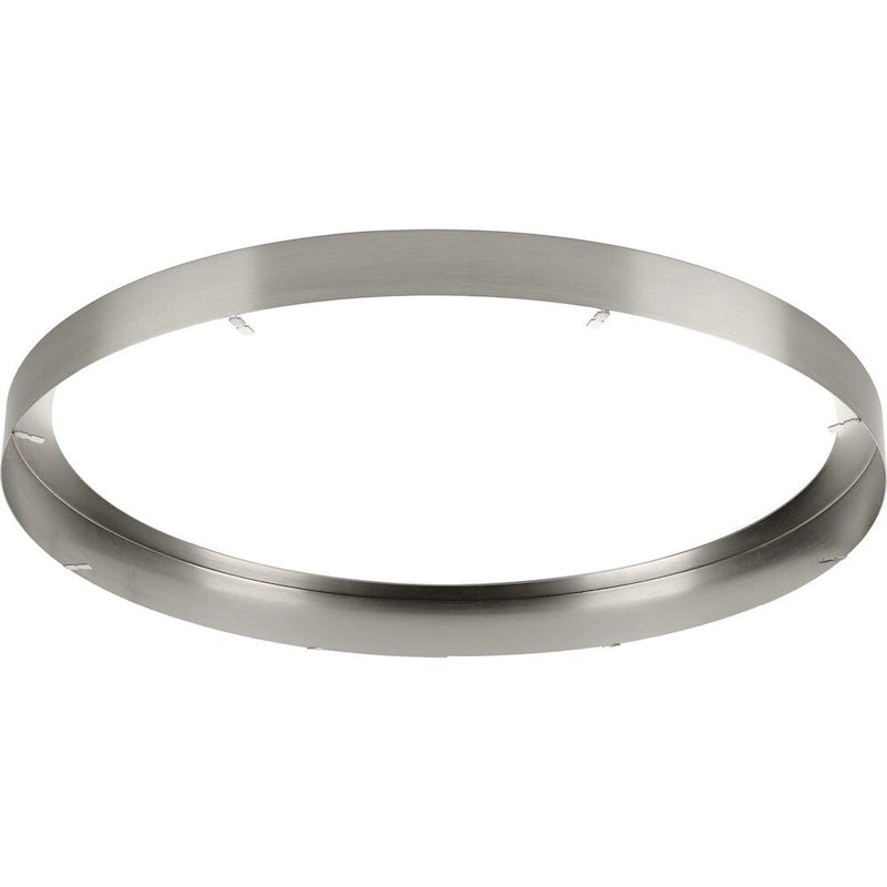 Everlume Collection Brushed Nickel 14  Edgelit Round Trim Ring - 14.410  x 14.410  x 1.570