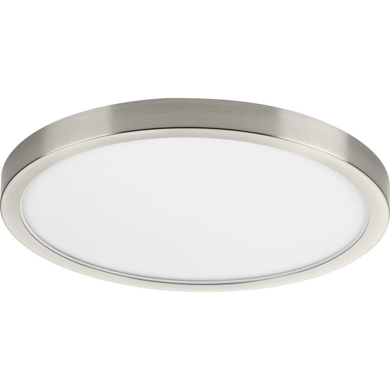 Everlume Collection Brushed Nickel 14  Edgelit Round Trim Ring - 14.410  x 14.410  x 1.570