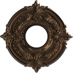 Rosace de plafond Attica en PVC thermoformé, diamètre intérieur 3 1/2 po