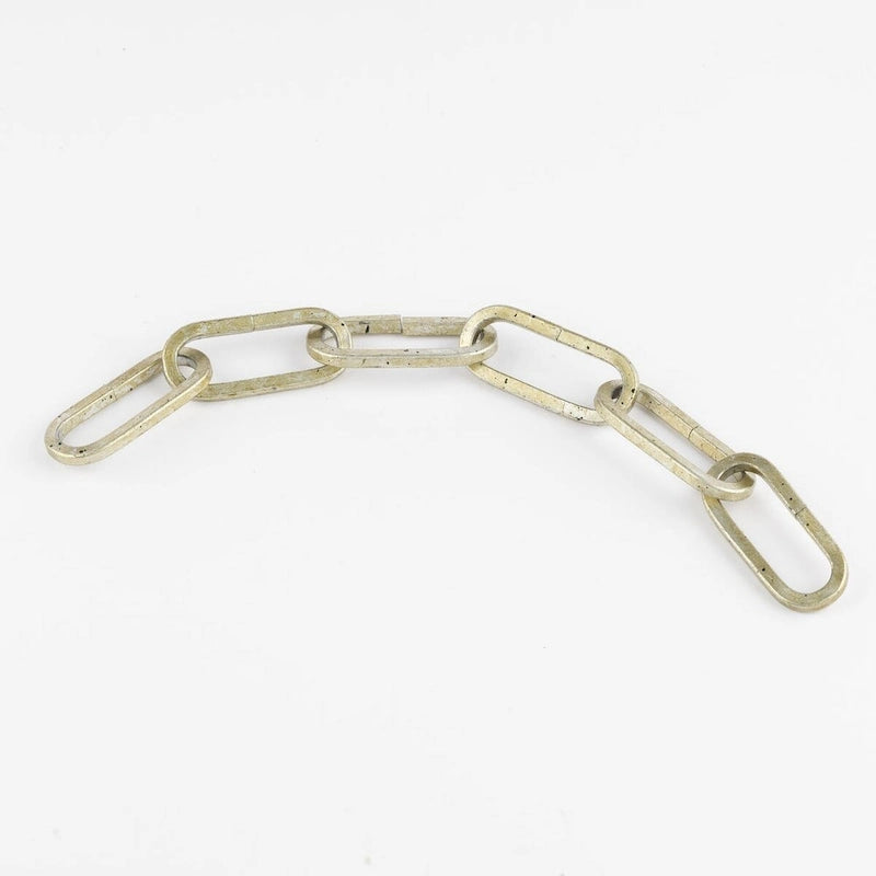 48-inch 9-gauge Gilded Silver Square Profile Accessory Chain - Gilded Silver - 1.125 in x 1.125 in x 48 in