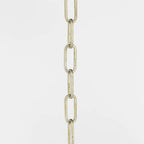 Chaîne accessoire carrée en argent doré de calibre 9, 122 cm (48 po) - Argent doré - 2,9 cm x 2,9 cm x 122 cm (48 po)