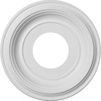 Rosace de plafond traditionnelle en PVC thermoformé, diamètre intérieur 3 1/2 po