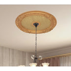 Lustre rond Blanco, médaillon de plafond 36 pouces