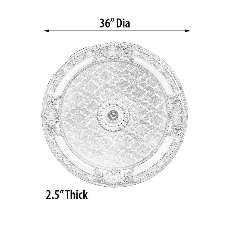 Blanco Round Chandelier Ceiling Medallion 36in