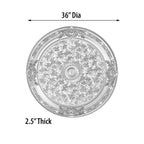 Lustre rond Blanco, médaillon de plafond 36 pouces