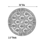 Lustre rond Blanco, médaillon de plafond 36 pouces