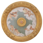 Lustre rond Blanco, médaillon de plafond 36 pouces