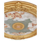 Lustre rond Blanco, médaillon de plafond 36 pouces