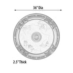 Lustre rond Blanco, médaillon de plafond 36 pouces