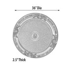 Lustre rond Blanco, médaillon de plafond 36 pouces