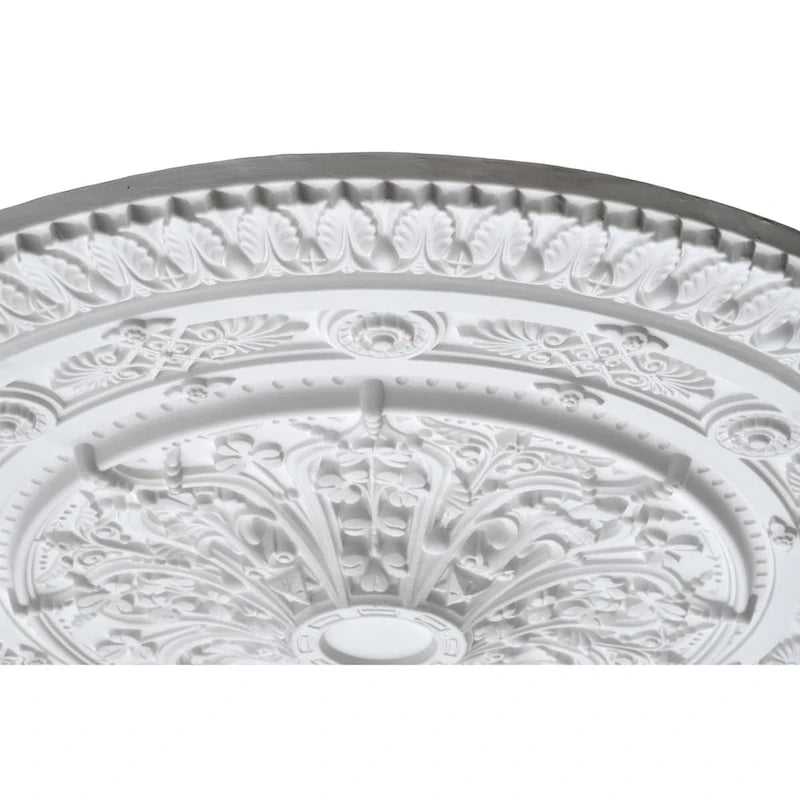 Classic White Round Ceiling Medallion 37 Inch Dia