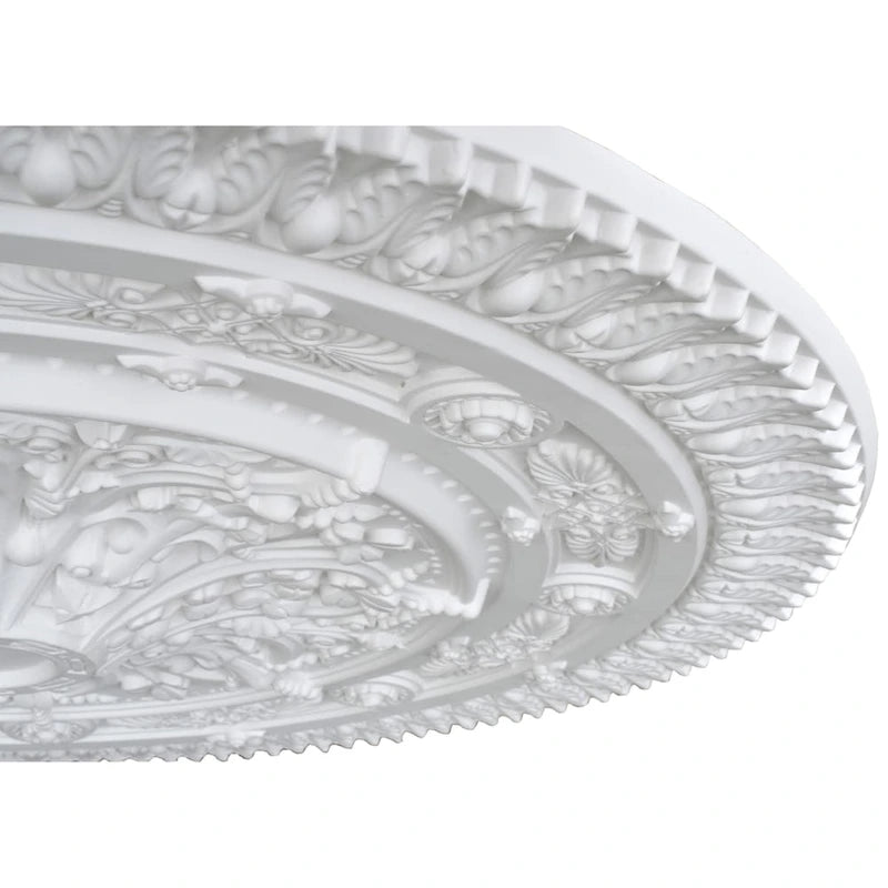 Classic White Round Ceiling Medallion 37 Inch Dia