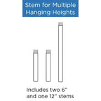 Kit d'extensions pour cheveux avec finition or brossé, comprenant (2) tiges de 15 cm et (1) tige de 30 cm - Or brossé - 1,3 cm x 1,3 cm x 61 cm