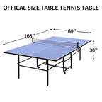 Ensemble table de ping-pong pliable et portable de 2,74 m (9 pi), 2 raquettes et 3 balles