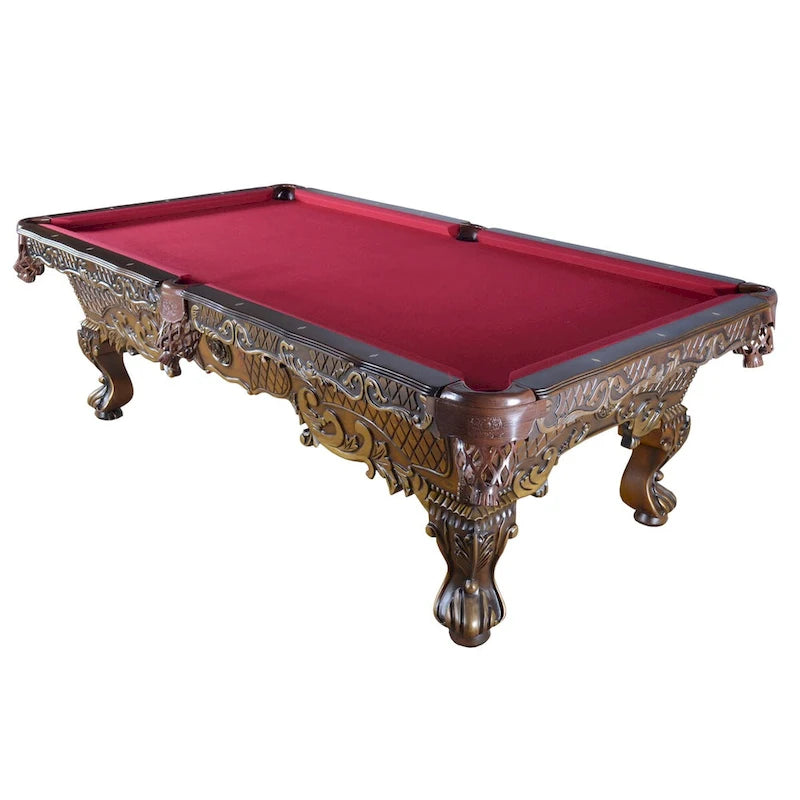 Table de billard victorienne sculptée, taille professionnelle L (KIT)