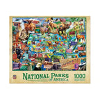 Parcs nationaux d'Amérique - Puzzle de carte - 1000 pièces - Non disponible
