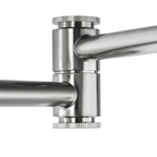 Applique murale à bras articulé en nickel brossé de la collection Hinton