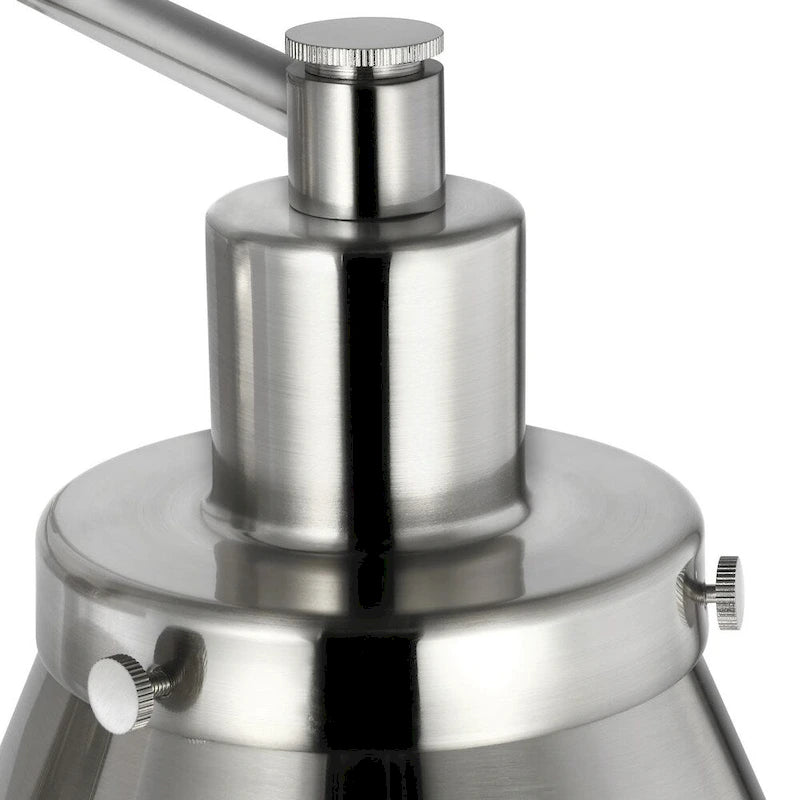 Hinton Collection Brushed Nickel Swing Arm Wall Light