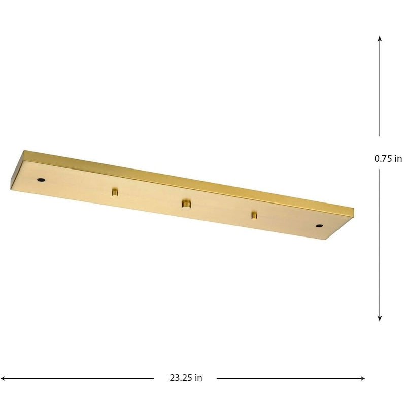 Canopy Kit 23-1 4  Length for Up to 3 Pendants - Brushed Bronze - 23.25 in x 4.18 in x 0.75 in